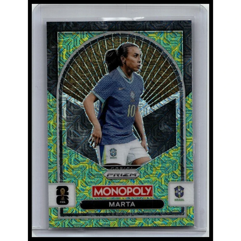2026 Panini Prizm Monopoly FIFA Cup Marta #96 Brazil Hat Trick Mojo Prizms